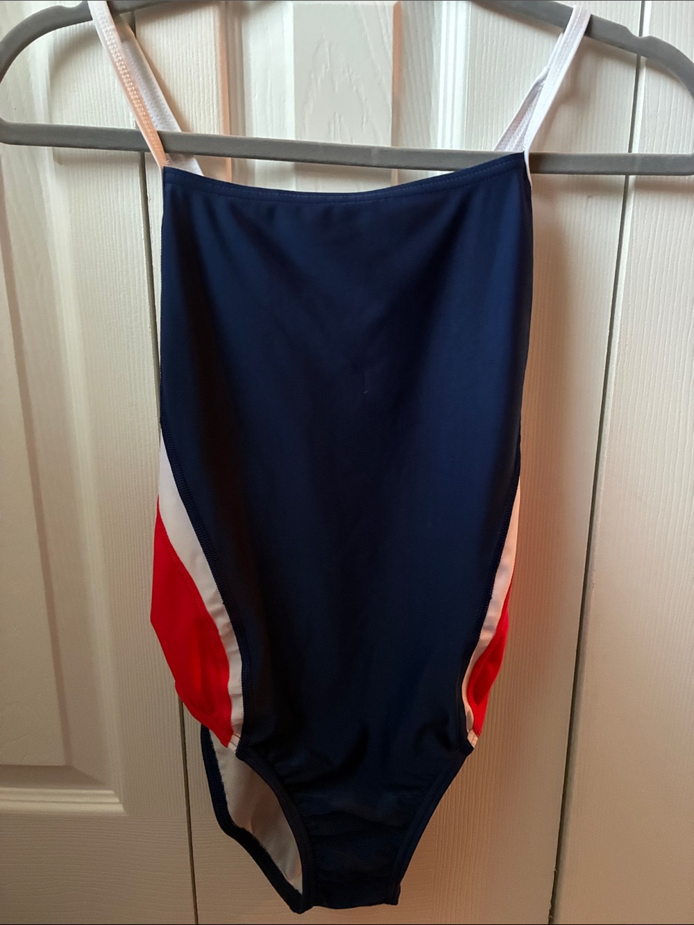 Speedo Navy One-Piece with Red Accents